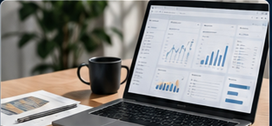 Données de gestion analysées sur un ordinateur